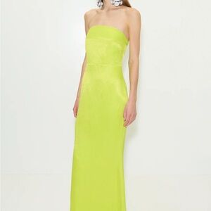 Simon Miller Strapless Neon Yellow Dress
